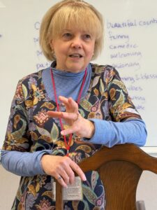 Sharon Hines teaching a class